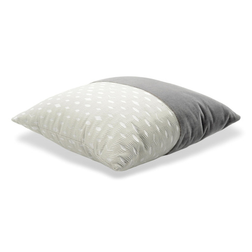 Luxurious cushion square Carrè Bis in multicolor/pattern fabric