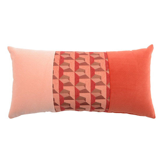 Luxurious cushion rectangular Degradè in geometric fabric