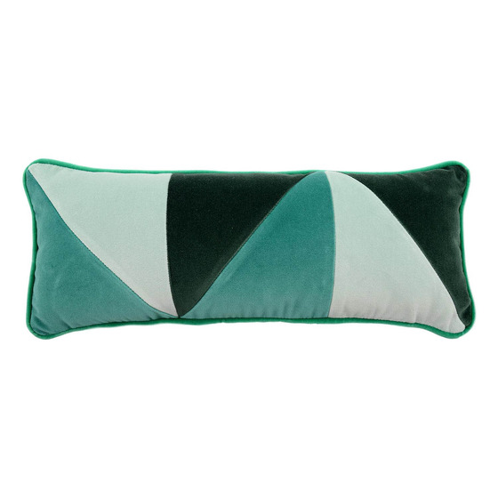 Luxurious cushion rectangular Arlecchino in solid color velvet
