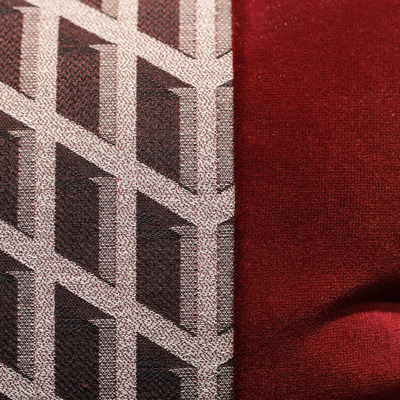 Cuscino d'arredo quadrato Carrè Stripe in tessuto multicolor/fantasia