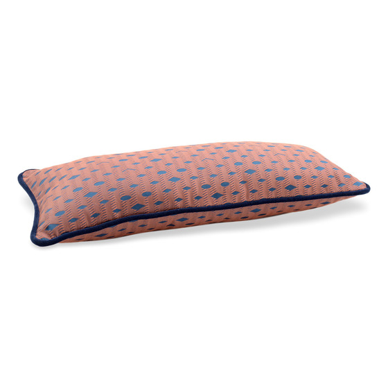 Luxurious cushion rectangular Longue in multicolor/pattern fabric