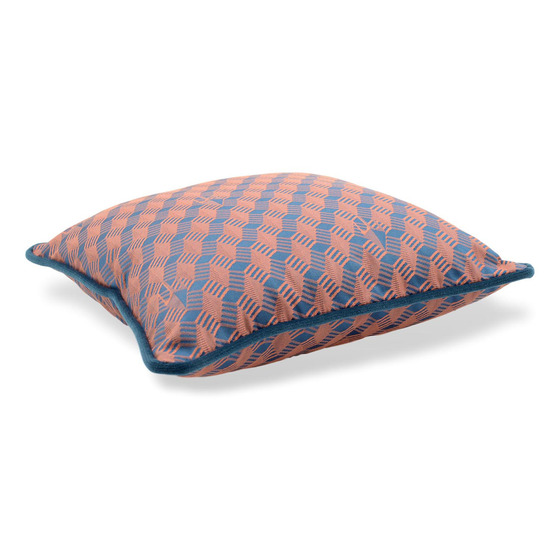 Luxurious cushion square Carrè in multicolor/pattern fabric