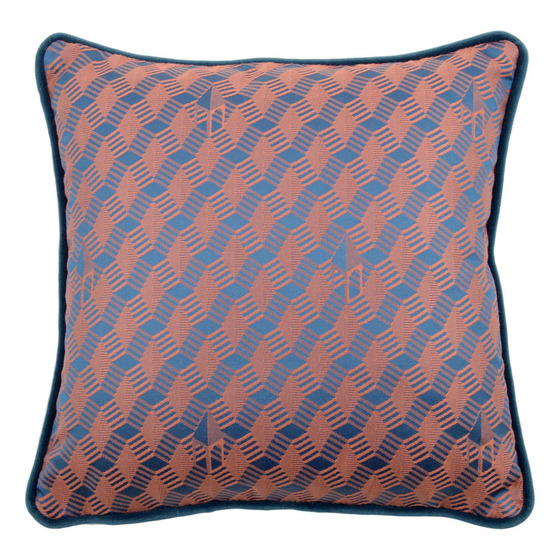 Luxurious cushion square Carrè in multicolor/pattern fabric