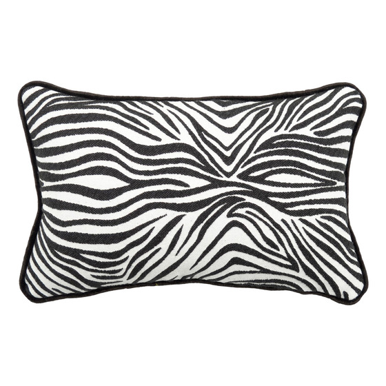 Luxurious cushion rectangular Longue in multicolor/pattern fabric