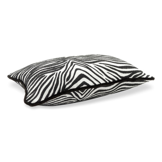 Luxurious cushion rectangular Longue in multicolor/pattern fabric