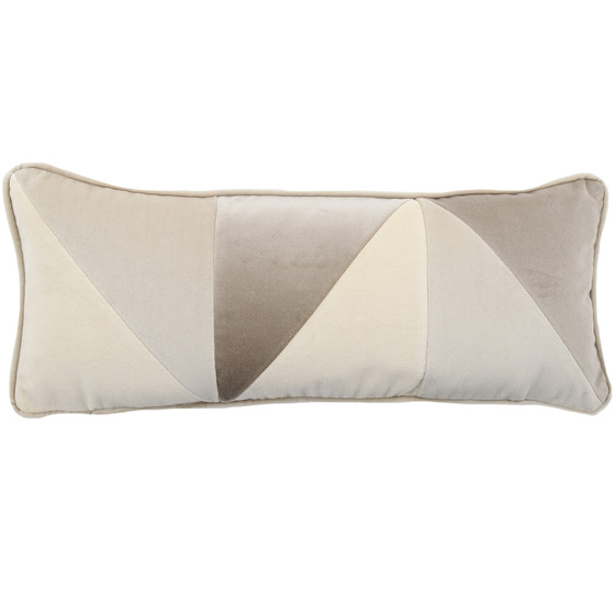 Luxurious cushion rectangular Arlecchino in solid color velvet