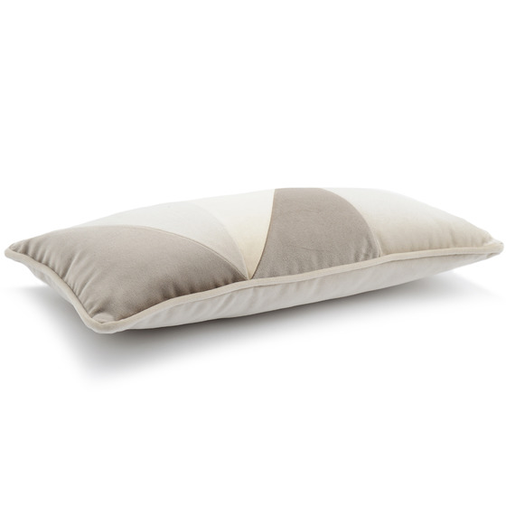 Luxurious cushion rectangular Arlecchino in solid color velvet