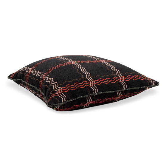 Luxurious cushion square Carrè in geometric fabric