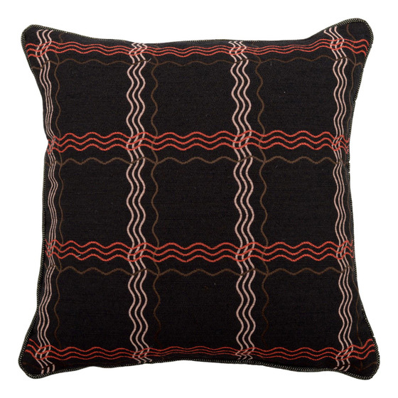 Luxurious cushion square Carrè in geometric fabric