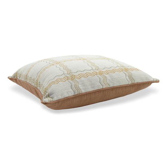 Luxurious cushion square Carrè in geometric fabric