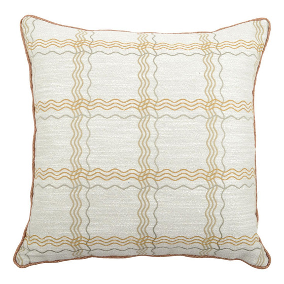 Luxurious cushion square Carrè in geometric fabric