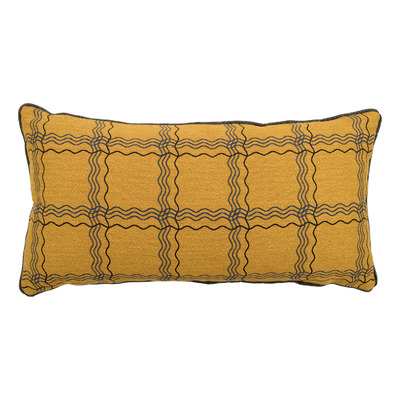 Luxurious cushion rectangular Carrè in geometric fabric