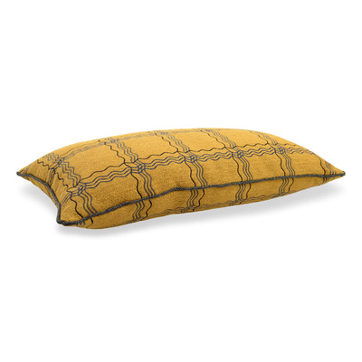 Luxurious cushion rectangular Carrè in geometric fabric