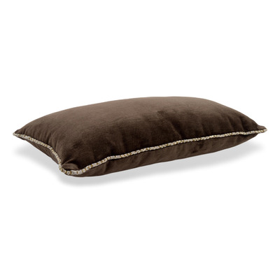 Luxurious cushion rectangular Longue in multicolor/pattern velvet di Lino
