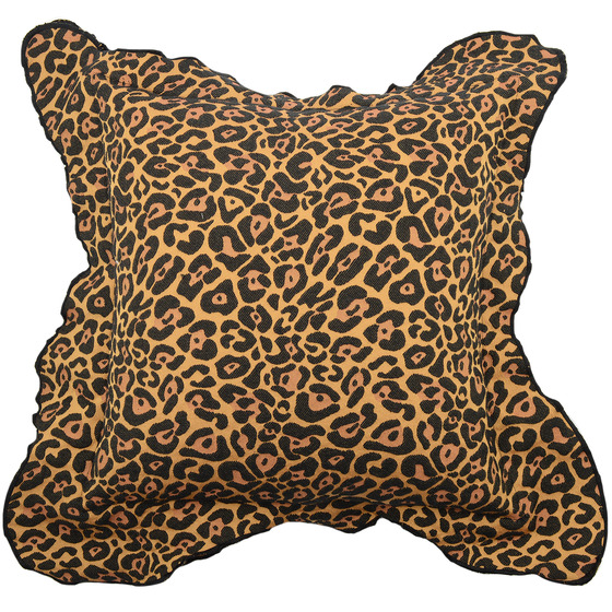 Cuscino d'arredo quadrato Leopardo in tessuto multicolor/fantasia