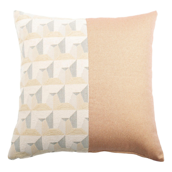 Luxurious cushion square Carrè Bis in geometric fabric