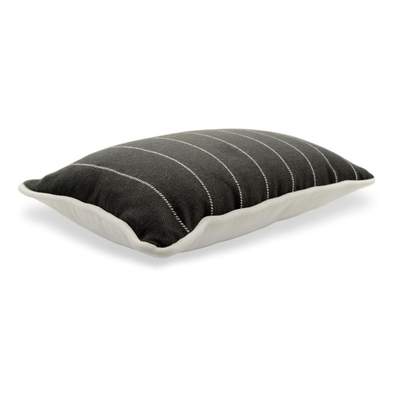 Luxurious cushion rectangular Longue in stripes fabric
