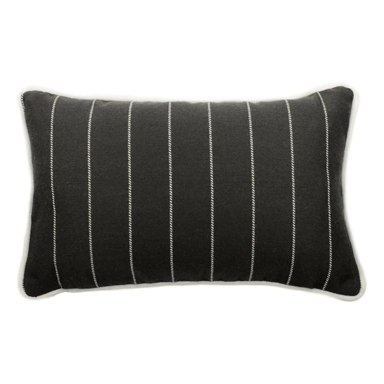 Luxurious cushion rectangular Longue in stripes fabric
