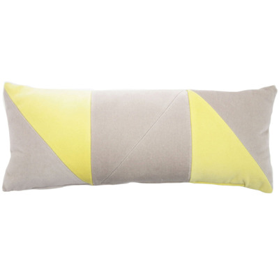 Luxurious cushion rectangular Arlecchino in multicolor/pattern fabric