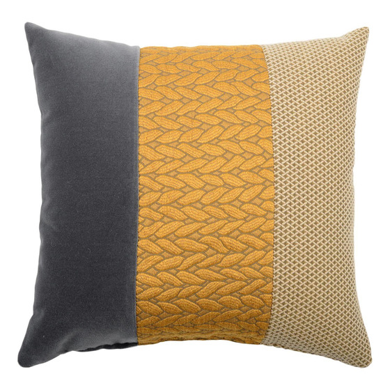 Luxurious cushion square Carrè Degradè in multicolor/pattern fabric
