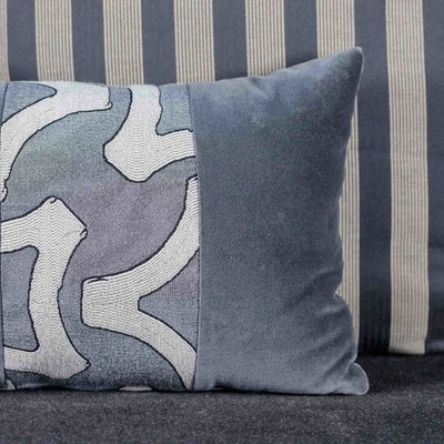 Cuscino d'arredo rettangolare Degradè in tessuto multicolor/fantasia