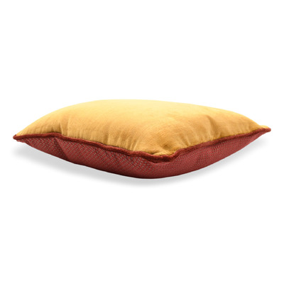 Luxurious cushion rectangular Longue in false unit fabric