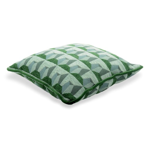 Luxurious cushion square Carrè in multicolor/pattern fabric