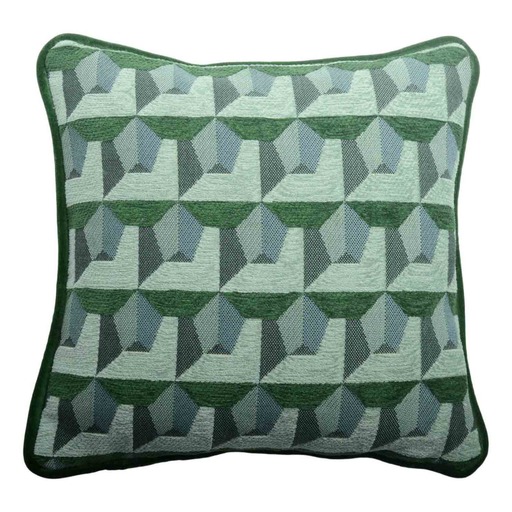 Luxurious cushion square Carrè in multicolor/pattern fabric