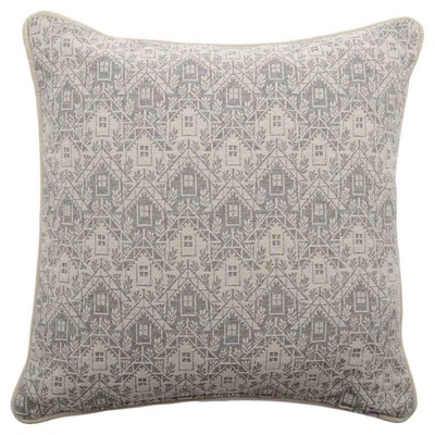 Luxurious cushion square Carrè Stripe in multicolor/pattern fabric