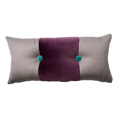 Luxurious cushion rectangular Cucù in stripes fabric