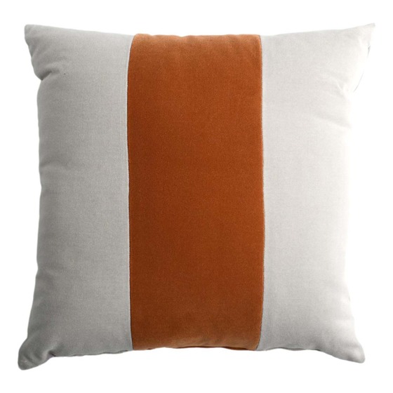 Luxurious cushion square Carrè Degradè in solid color velvet
