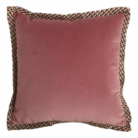 Luxurious cushion square Carrè Flat in multicolor/pattern fabric