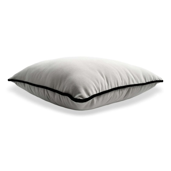 Luxurious cushion square Carrè in solid color velvet