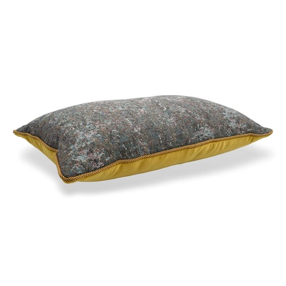 Luxurious cushion rectangular Longue in false unit fabric